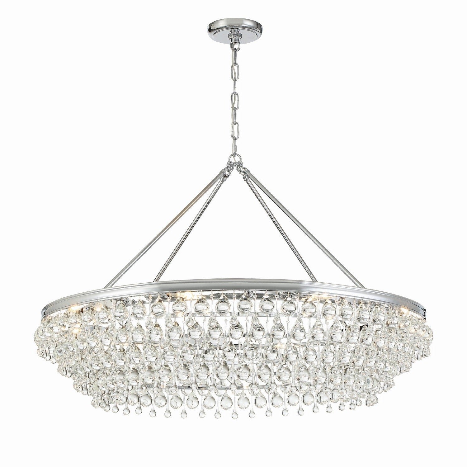 Crystorama - 278-CH - Eight Light Chandelier - Calypso - Polished Chrome