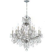 Crystorama - 4412-CH-CL-MWP - 13 Light Chandelier - Maria Theresa - Polished Chrome