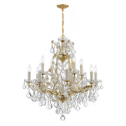 Crystorama - 4412-GD-CL-MWP - 13 Light Chandelier - Maria Theresa - Gold