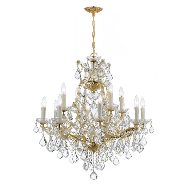 Crystorama - 4412-GD-CL-MWP - 13 Light Chandelier - Maria Theresa - Gold