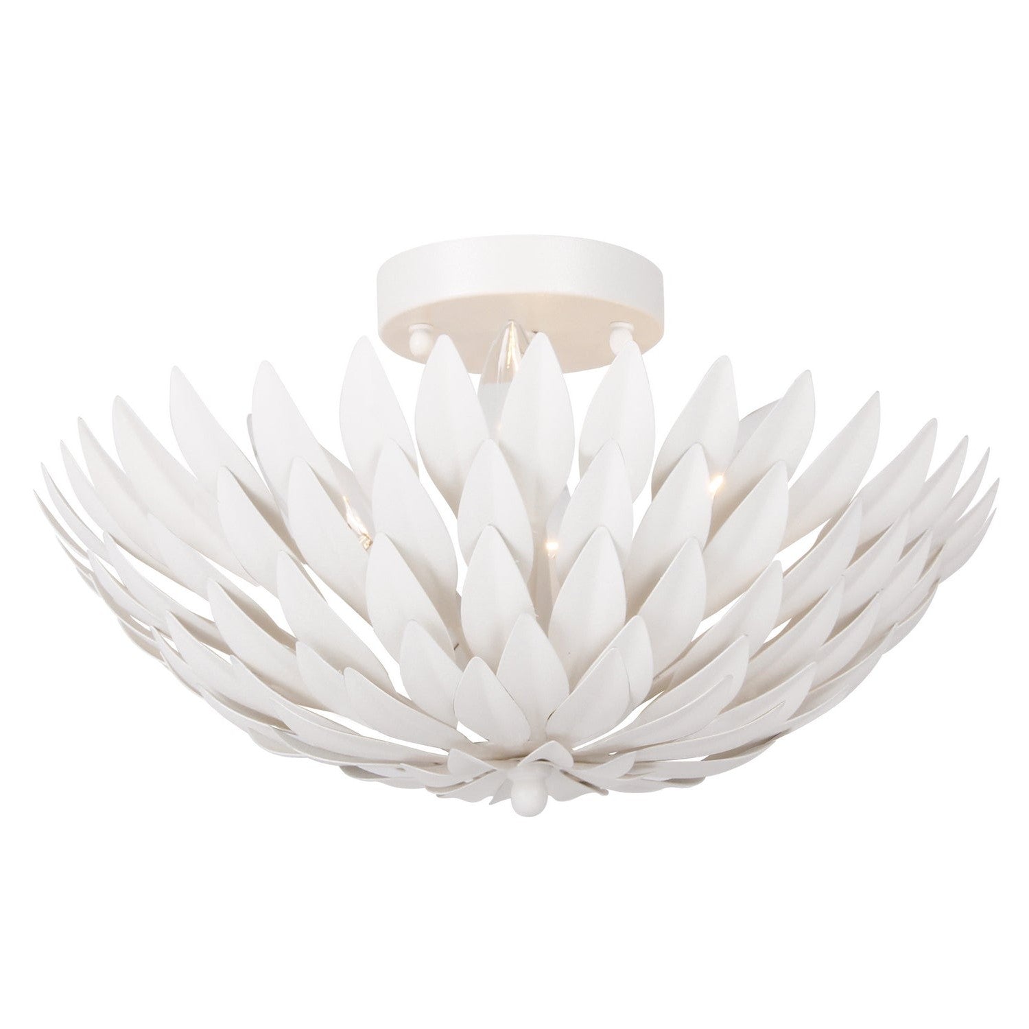 Crystorama - 505-MT - Four Light Semi Flush Mount - Broche - Matte White
