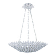 Crystorama - 517-MT - Six Light Chandelier - Broche - Matte White