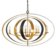 Crystorama - 588-EB-GA - Eight Light Chandelier - Luna - English Bronze + Antique Gold