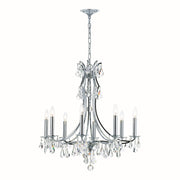 Crystorama - 5938-CH-CL-MWP - Eight Light Chandelier - Cedar - Polished Chrome