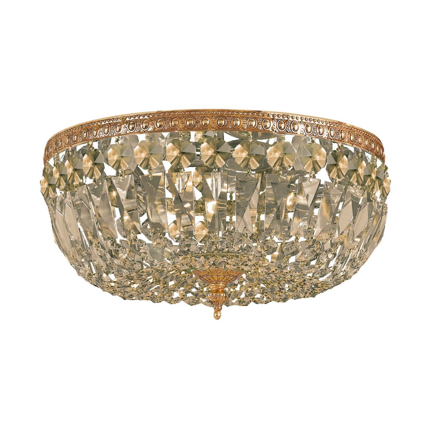 Crystorama - 714-OB-GT-MWP - Three Light Flush Mount - Ceiling Mount - Olde Brass