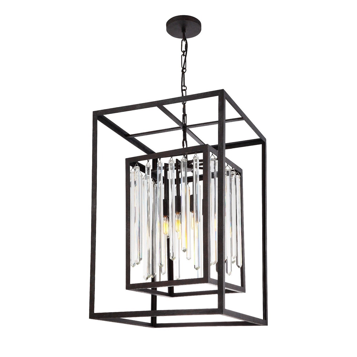 Crystorama - 8409-FB - Six Light Chandelier - Hollis - Forged Bronze
