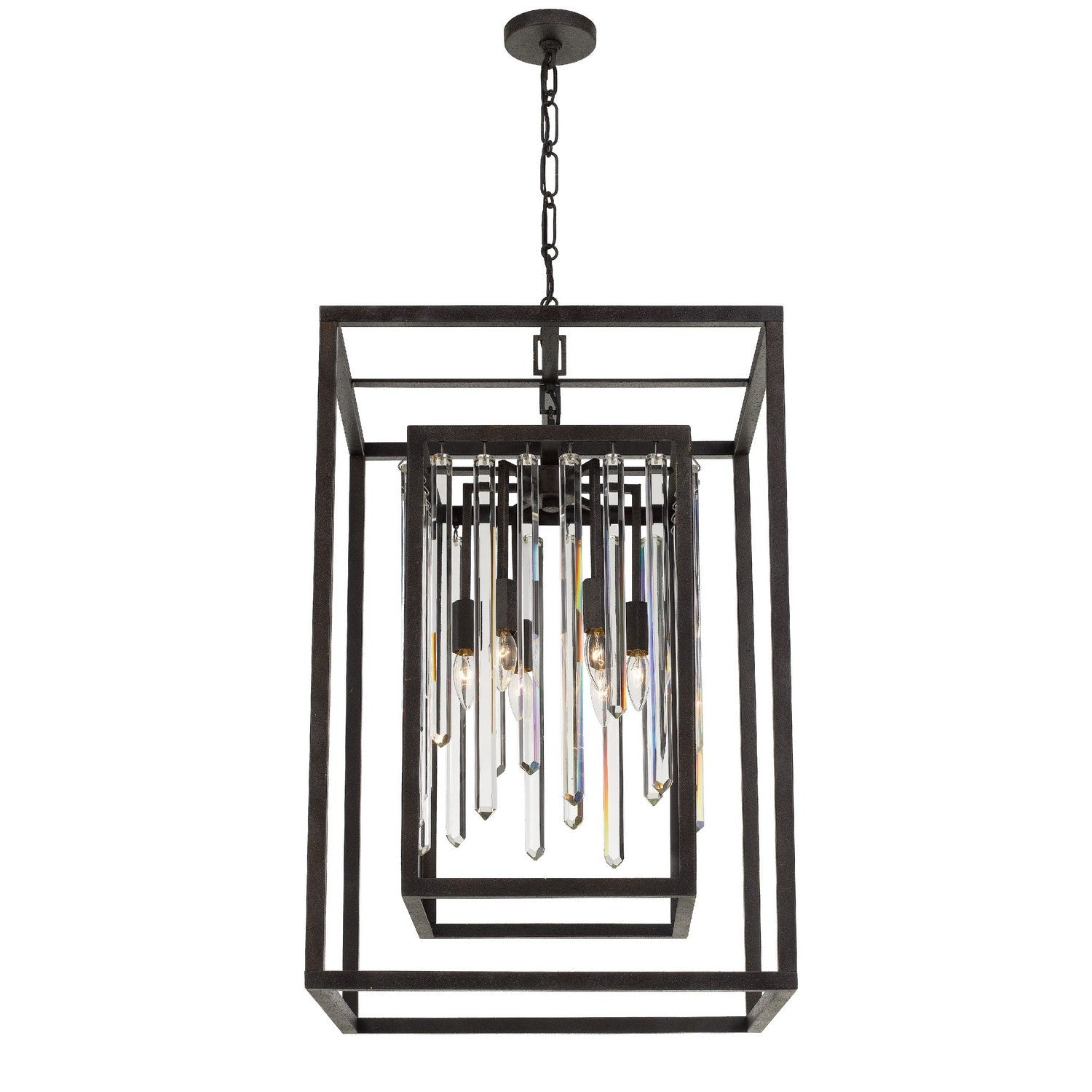 Crystorama - 8409-FB - Six Light Chandelier - Hollis - Forged Bronze