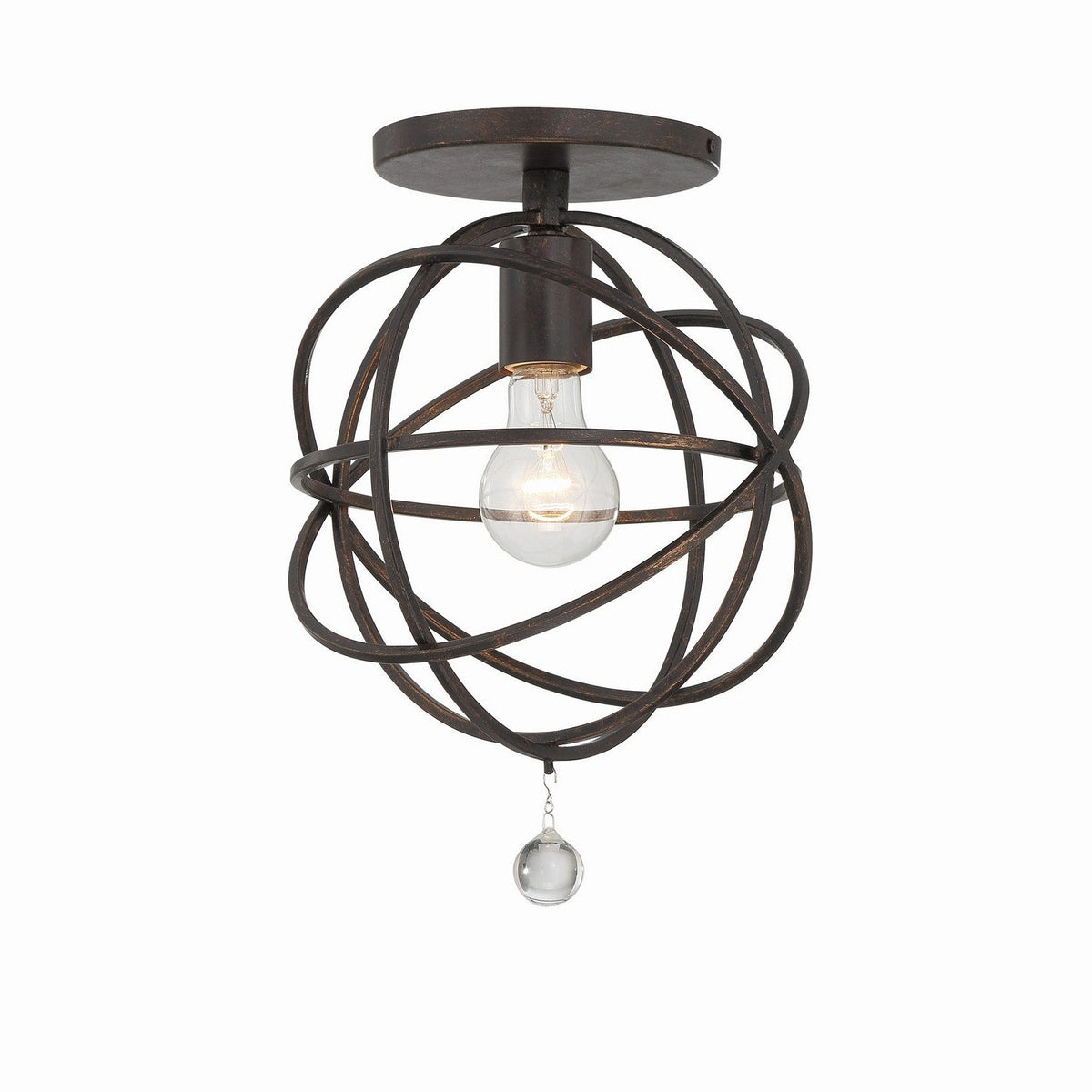 Crystorama - 9220-EB_CEILING - One Light Semi Flush Mount - Solaris - English Bronze