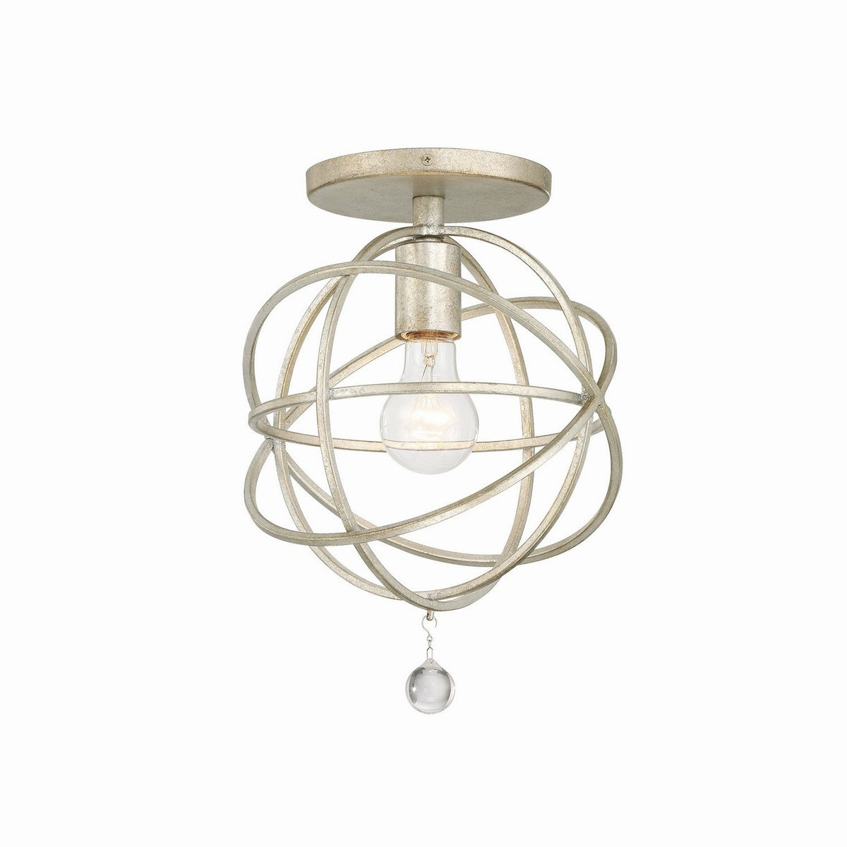 Crystorama - 9220-OS_CEILING - One Light Semi Flush Mount - Solaris - Olde Silver