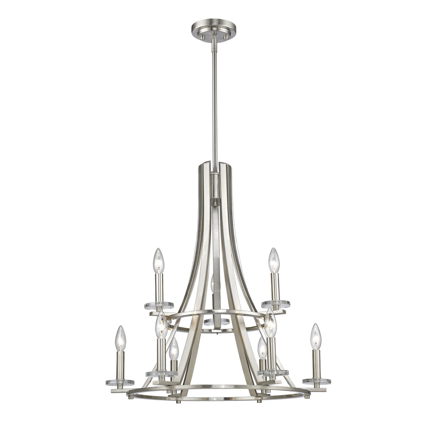 Z-Lite - 2010-9BN - Nine Light Chandelier - Verona - Brushed Nickel