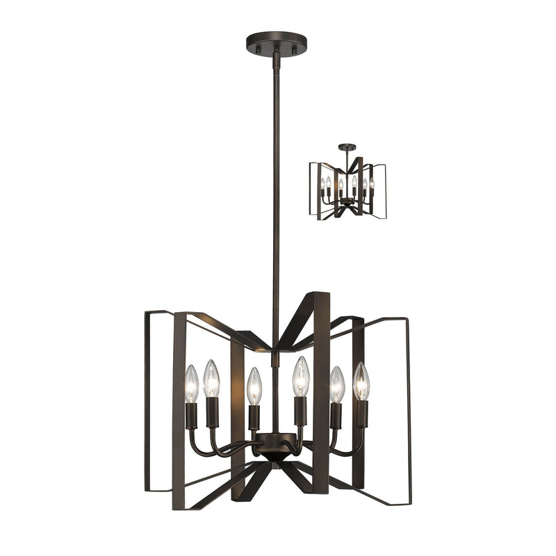 Z-Lite - 4000P-BRZ - Six Light Chandelier - Marsala - Bronze