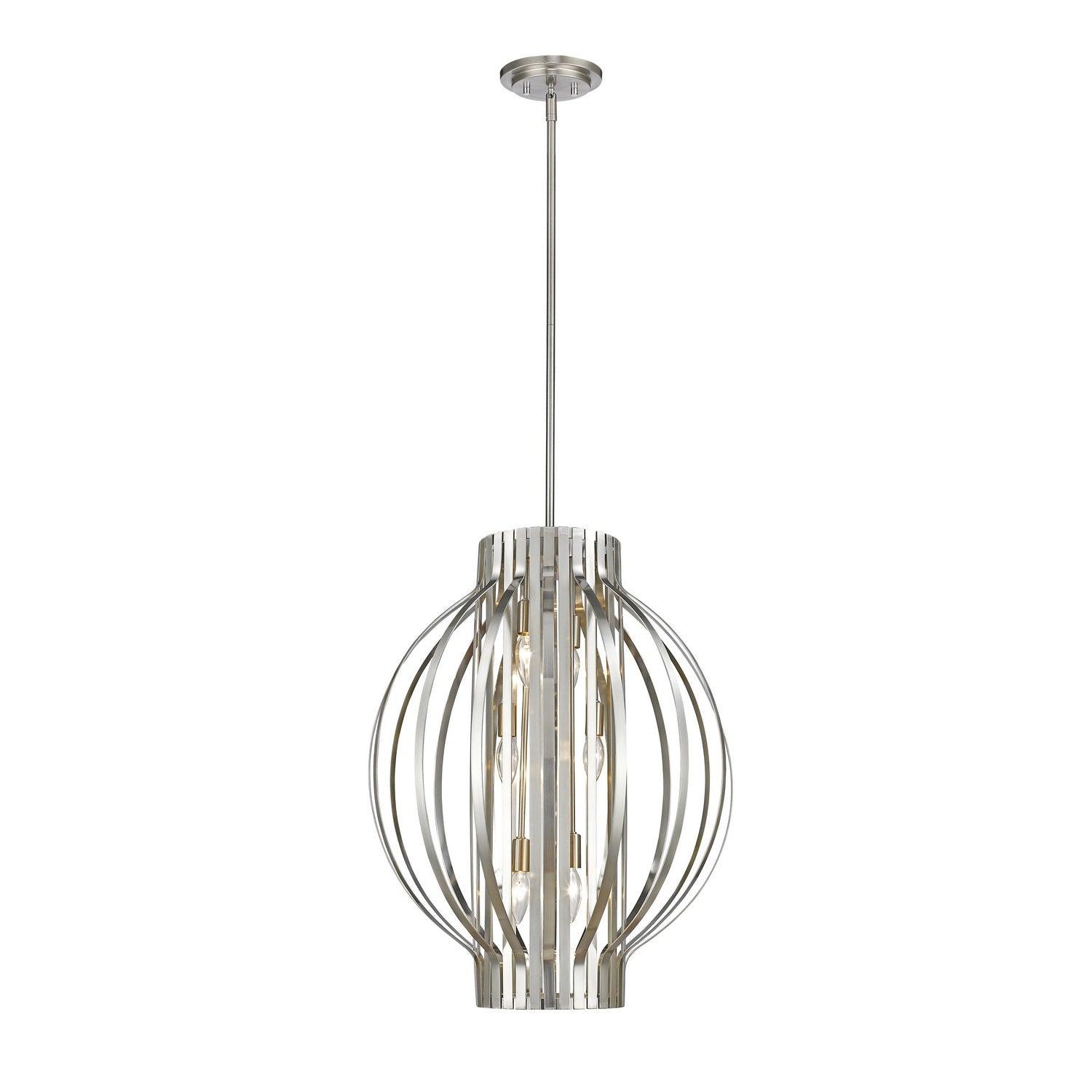 Z-Lite - 436-20BN - Six Light Pendant - Moundou - Brushed Nickel