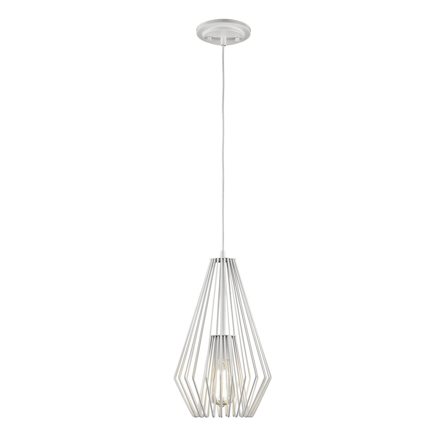 Z-Lite - 442MP-WH - One Light Pendant - Quintus - Gloss White