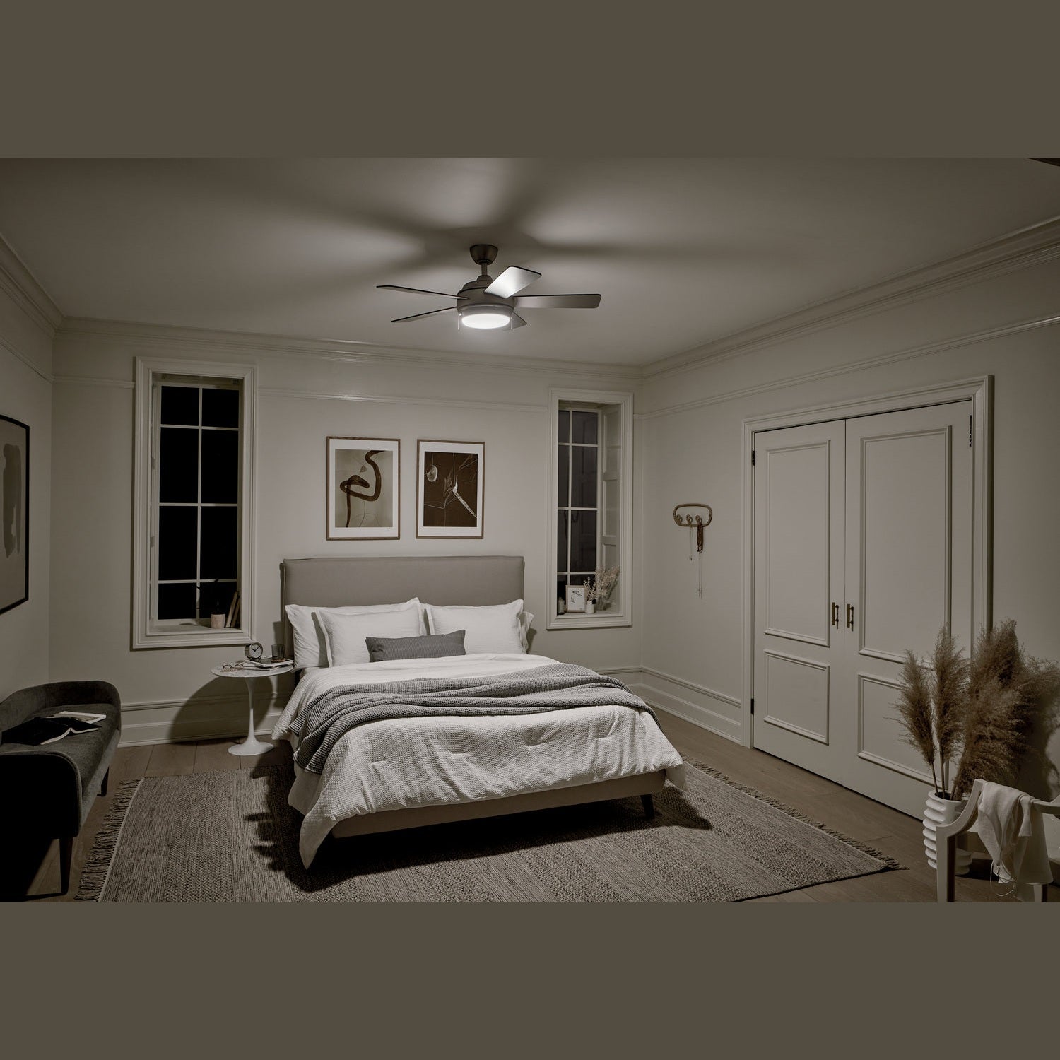 Kichler - 330171NI - 42"Ceiling Fan - Starkk - Brushed Nickel