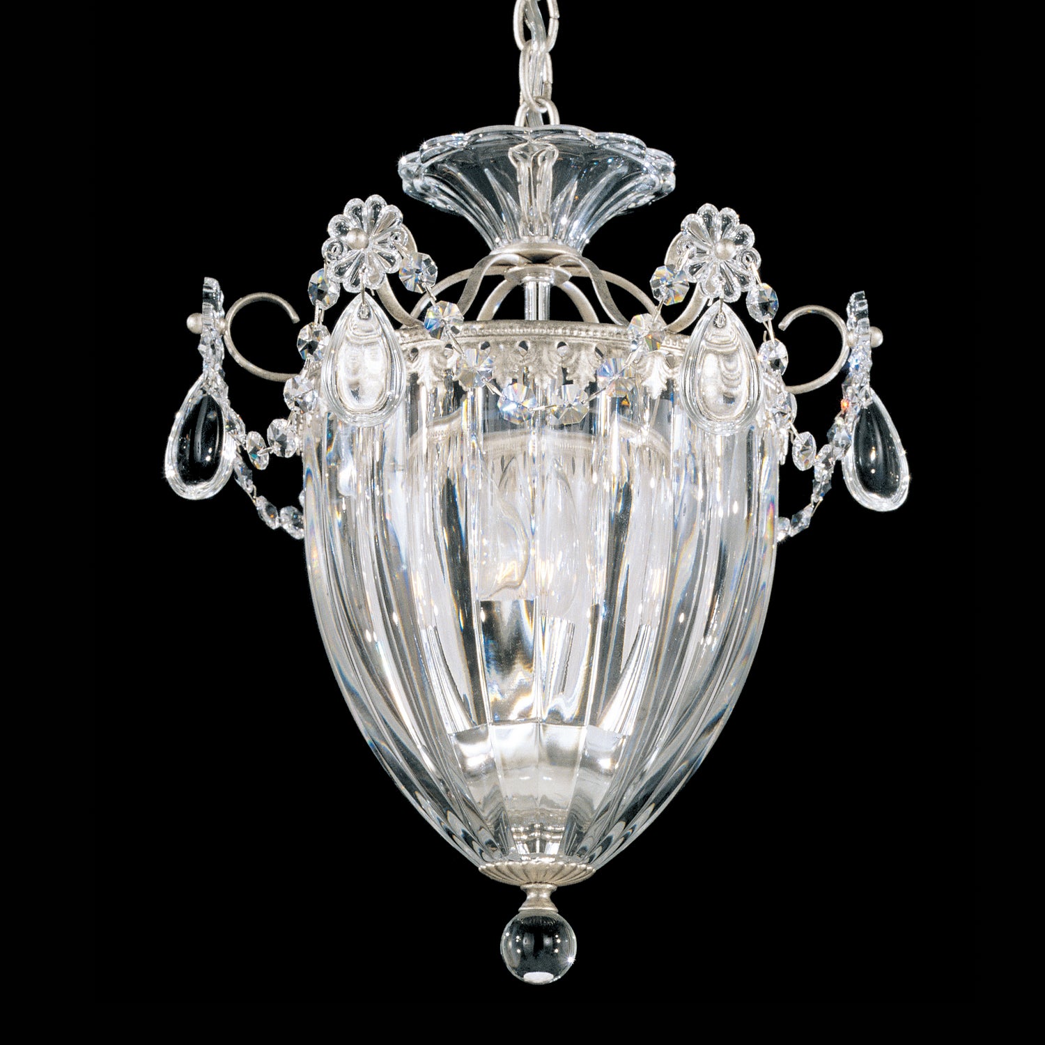 Schonbek - 1243-48A - Three Light Mini Pendant - Bagatelle - Antique Silver