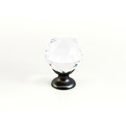 PACK of 10 - Stargaze 1-1/8" Traditional Classic Faceted Crystal Ball Cabinet Knob with Solid Brass Base - 10 Pack