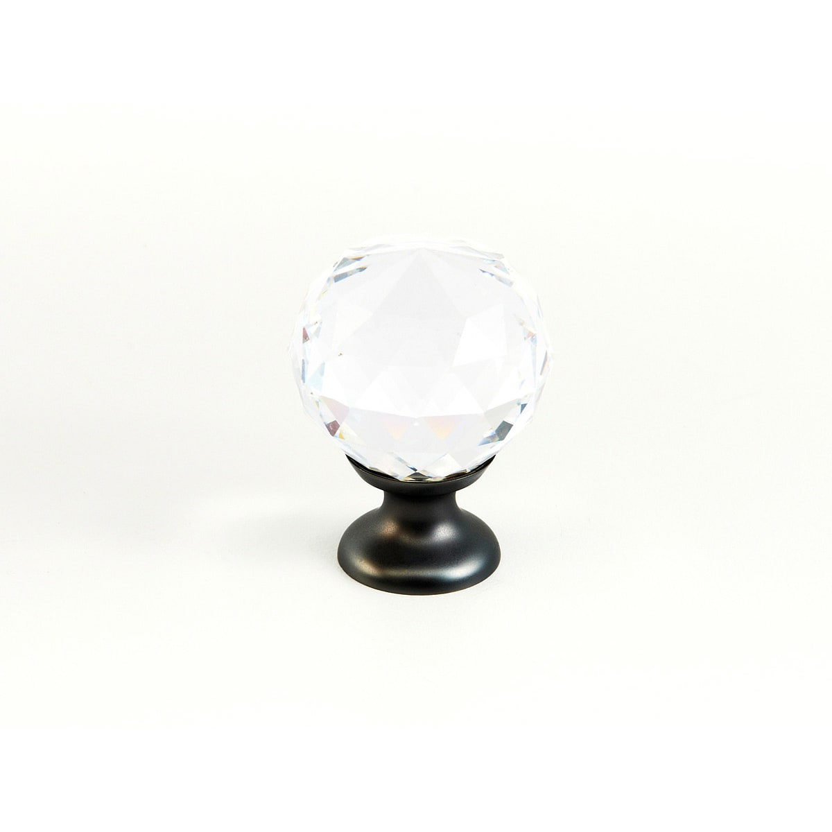 2 Pack5 - Stargaze 1-1/8" Round Faceted Crystal Cabinet Knob with Solid Brass Base - 25 Pack