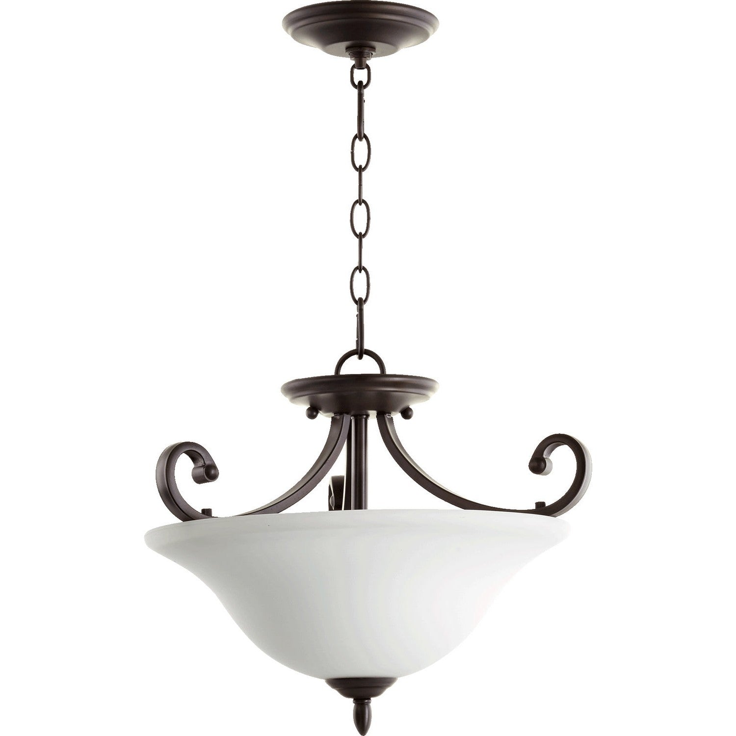 Quorum - 2854-18186 - Three Light Dual Mount - Bryant - Oiled Bronze w/ Satin Opal