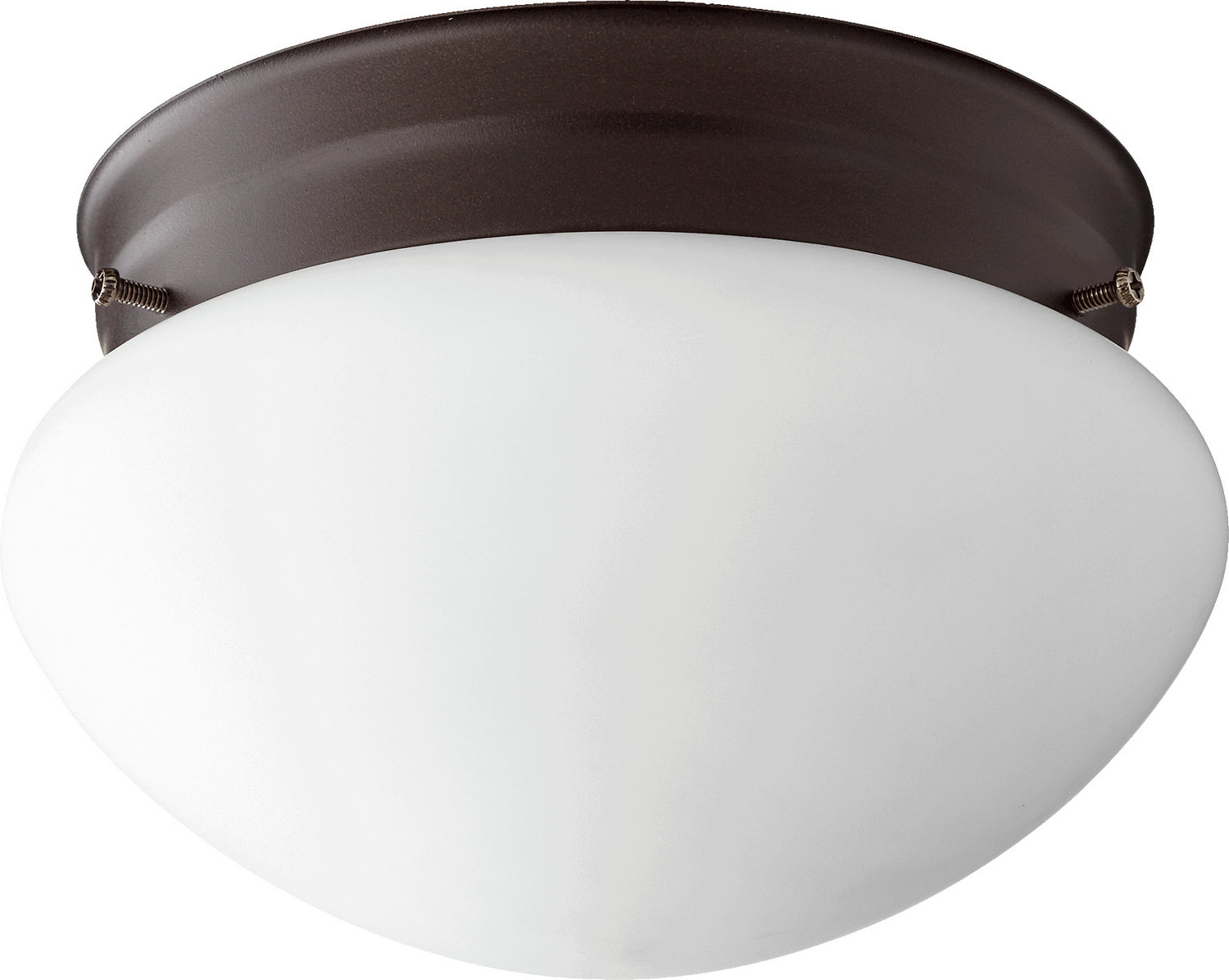 Quorum - 3023-6-86 - One Light Ceiling Mount - 3023 Opal Mushrooms - Oiled Bronze w/ Satin Opal