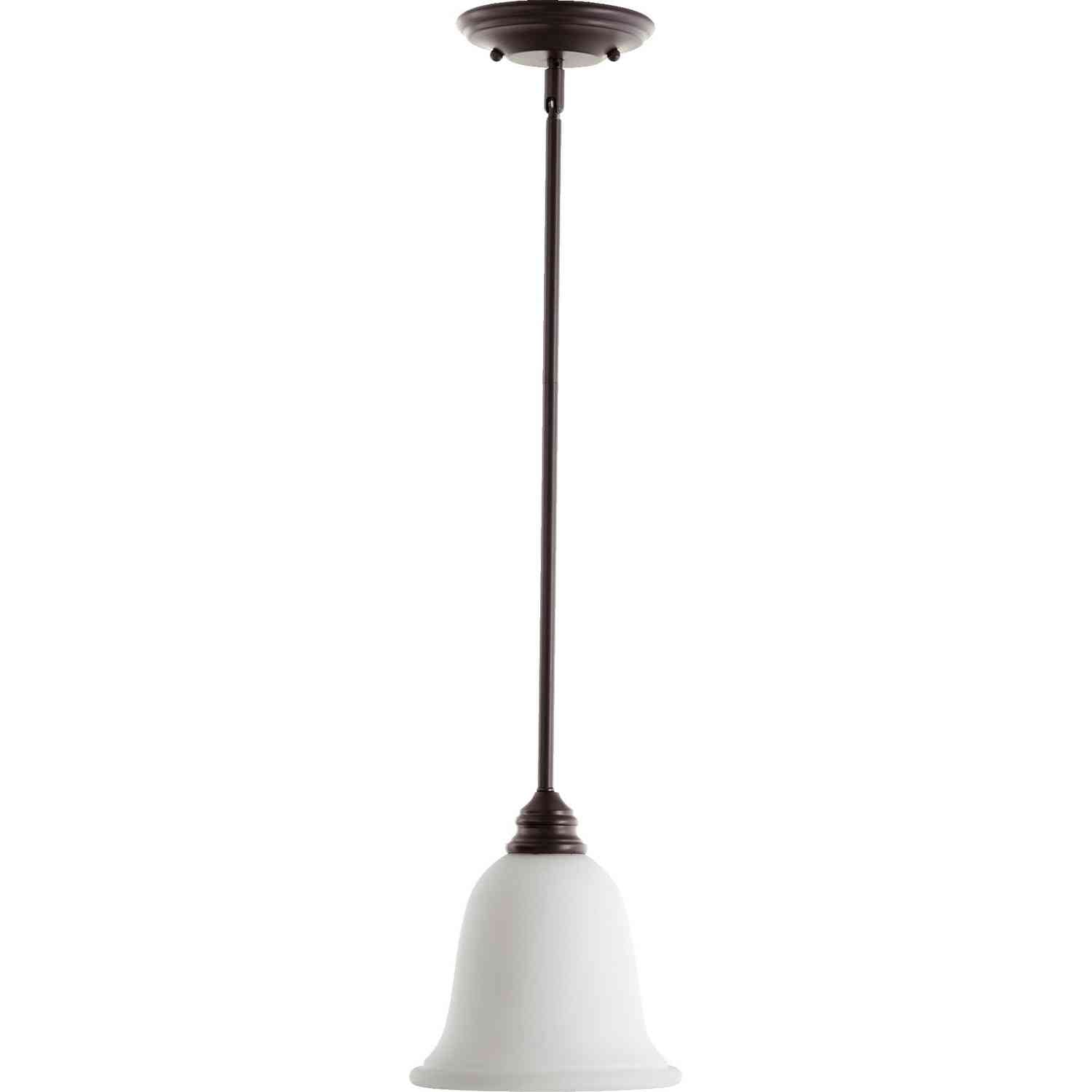 Quorum - 3154-186 - One Light Pendant - Bryant - Oiled Bronze w/ Satin Opal
