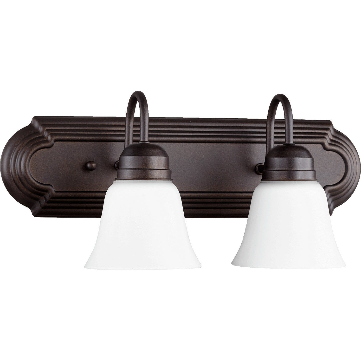 Quorum - 5094-2-86 - Two Light Vanity - 5094 Vanities - Oiled Bronze w/ Satin Opal