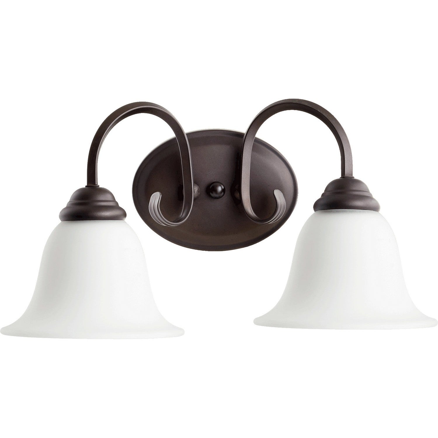 Quorum - 5110-2-186 - Two Light Vanity - Spencer - Oiled Bronze w/ Satin Opal