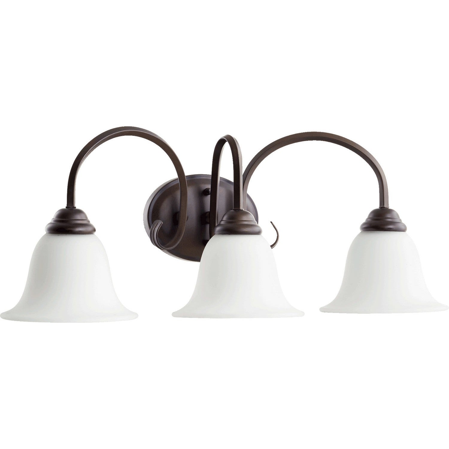 Quorum - 5110-3-186 - Three Light Vanity - Spencer - Oiled Bronze w/ Satin Opal