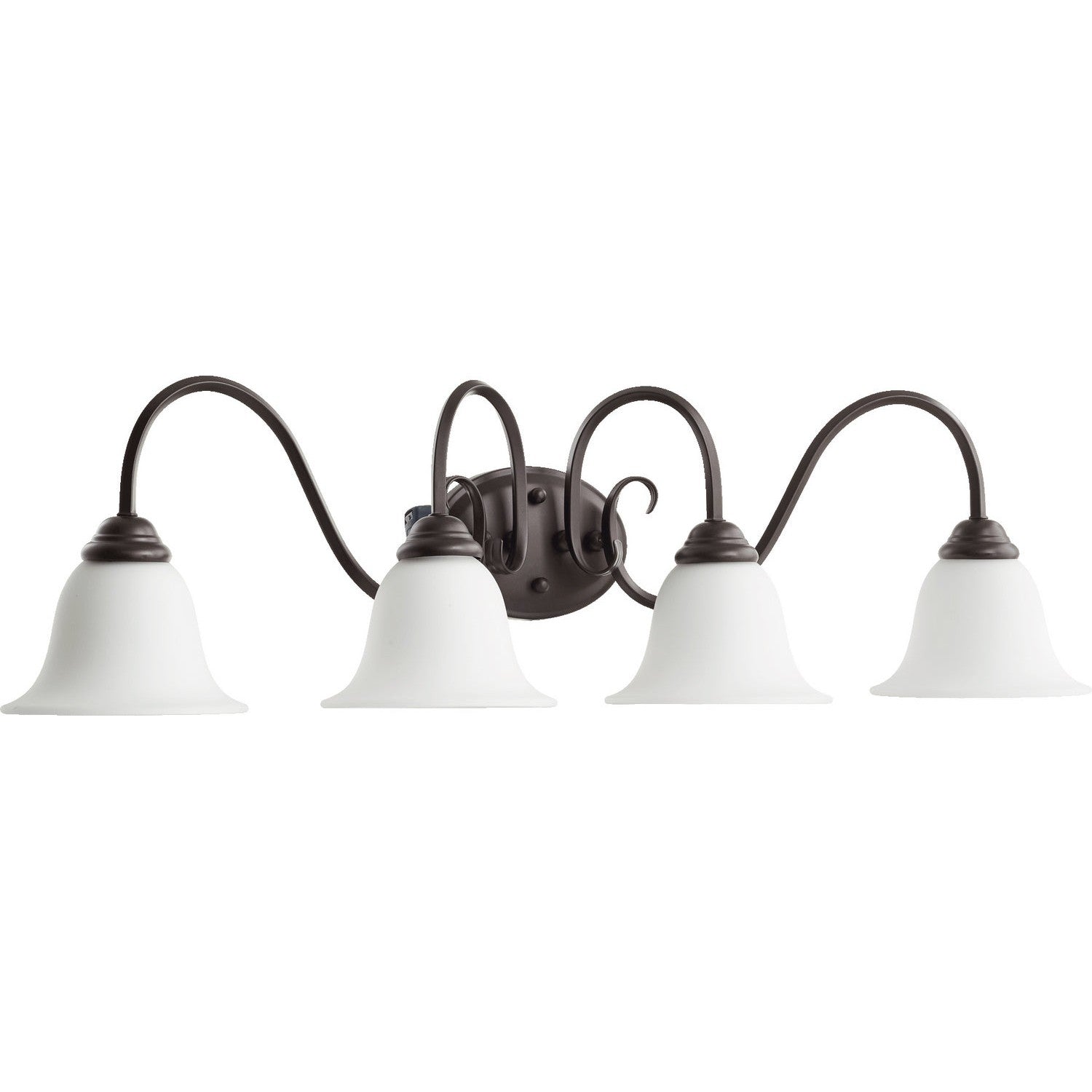 Quorum - 5110-4-186 - Four Light Vanity - Spencer - Oiled Bronze w/ Satin Opal