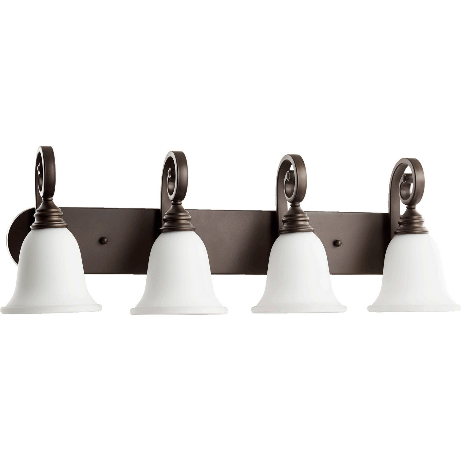 Quorum - 5154-4-186 - Four Light Vanity - Bryant - Oiled Bronze w/ Satin Opal