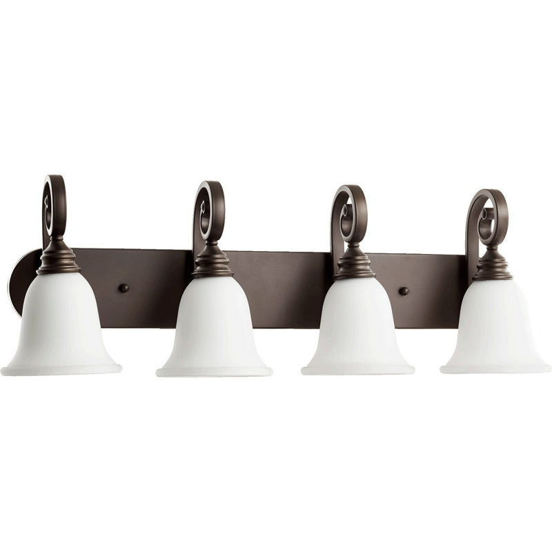 Quorum - 5154-4-186 - Four Light Vanity - Bryant - Oiled Bronze w/ Satin Opal