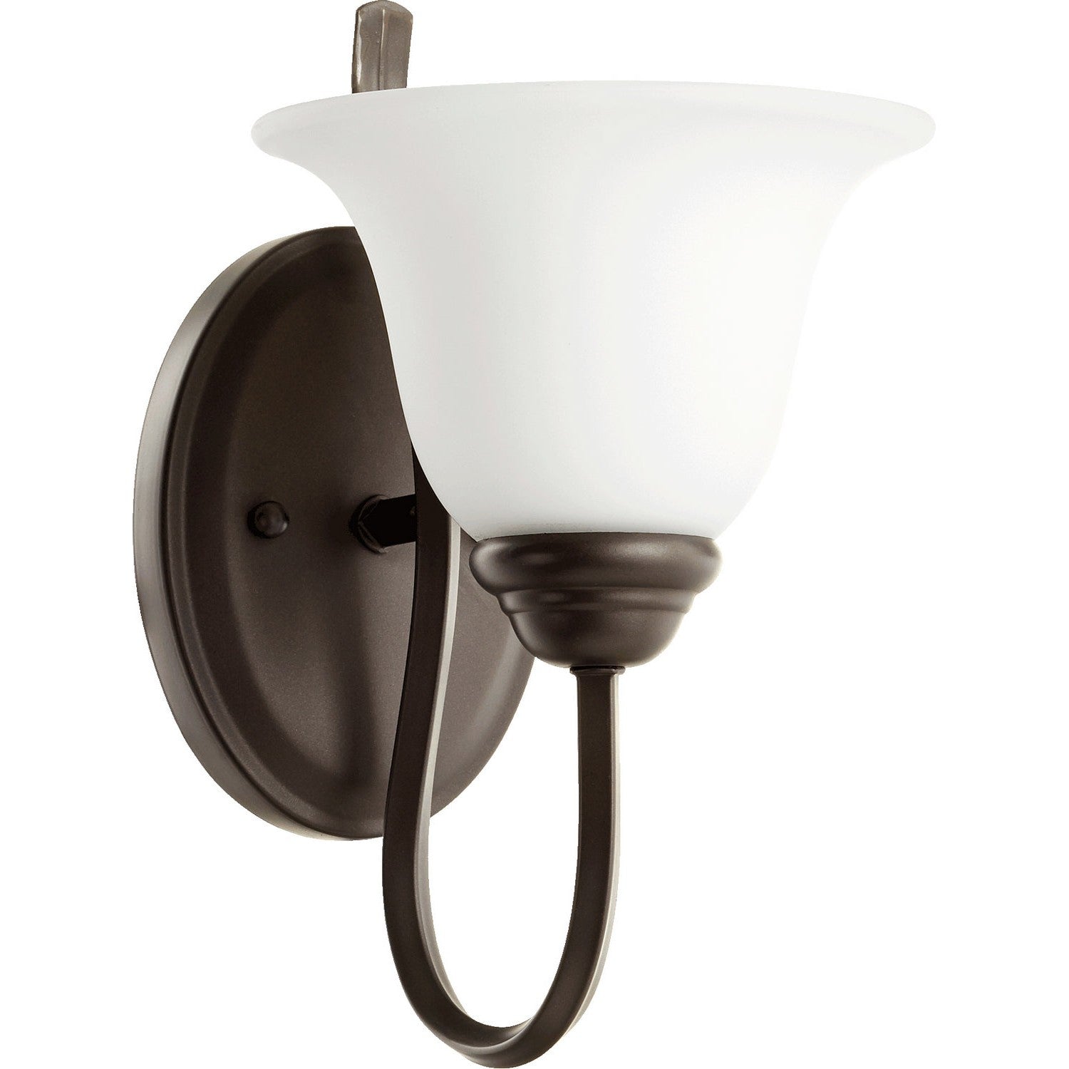Quorum - 5510-1-186 - One Light Wall Mount - Spencer - Oiled Bronze w/ Satin Opal