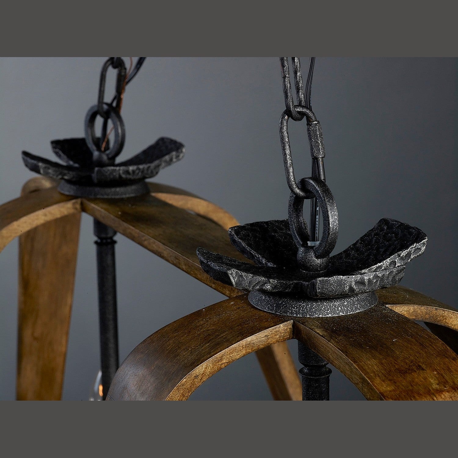 Maxim - 20927BWIO - Six Light Chandelier - Road House - Barn Wood / Iron Ore