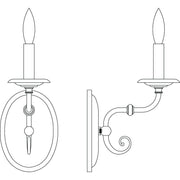 Framburg - 2371 AB - One Light Wall Sconce - Jamestown - Antique Brass