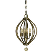 Framburg - 4344 AB - Four Light Chandelier - Dewdrop - Antique Brass
