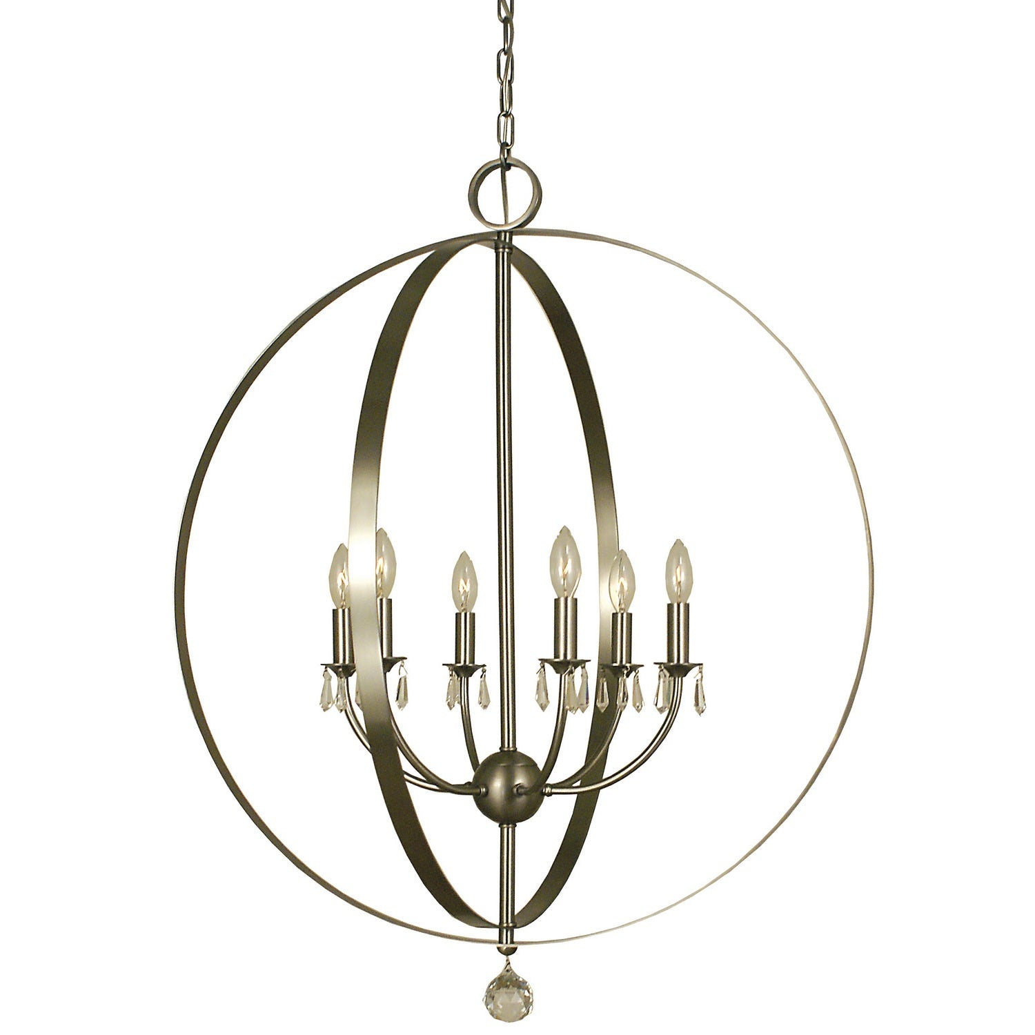 Framburg - 4376 BN - Six Light Foyer Chandelier - Constellation - Brushed Nickel