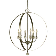 Framburg - 4376 BN - Six Light Foyer Chandelier - Constellation - Brushed Nickel