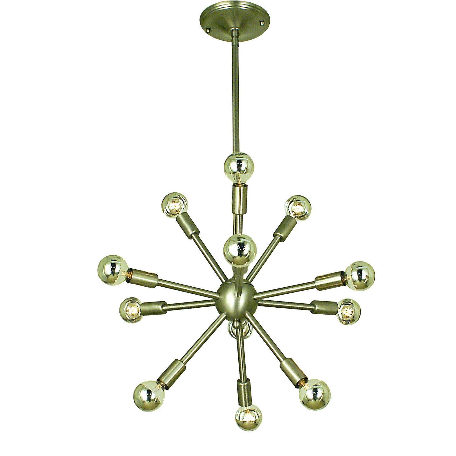 Framburg - 4393 BN - 12 Light Chandelier - Simone - Brushed Nickel