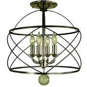Framburg - 4411 MB/PN - Four Light Flush / Semi-Flush Mount - Nantucket - Mahogany Bronze/Polished Nickel