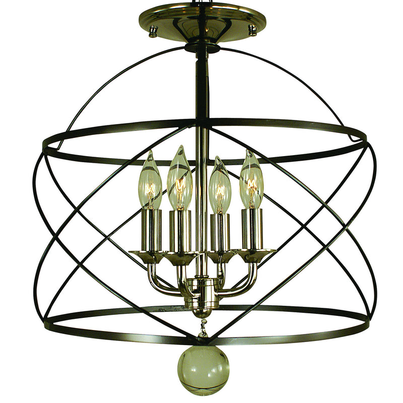 Framburg - 4411 MB/PN - Four Light Flush / Semi-Flush Mount - Nantucket - Mahogany Bronze/Polished Nickel