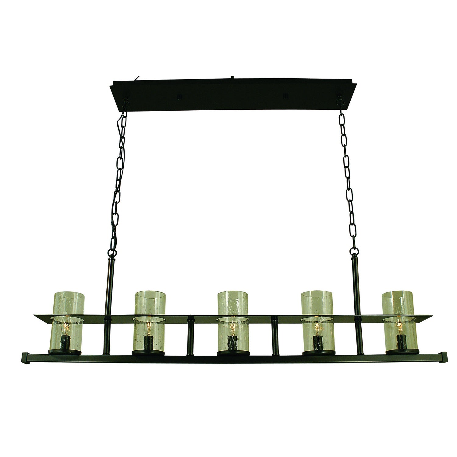 Framburg - 4438 MB/C - Five Light Island Chandelier - Hammersmith - Mahogany Bronze w/Clear Glass
