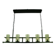 Framburg - 4438 MB/C - Five Light Island Chandelier - Hammersmith - Mahogany Bronze w/Clear Glass
