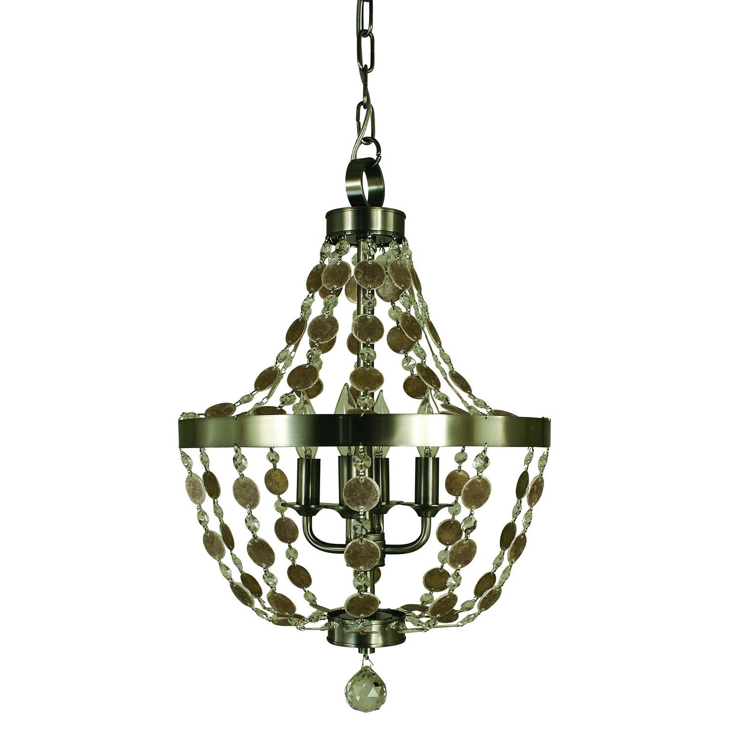 Framburg - 4484 BN - Four Light Chandelier - Naomi - Brushed Nickel