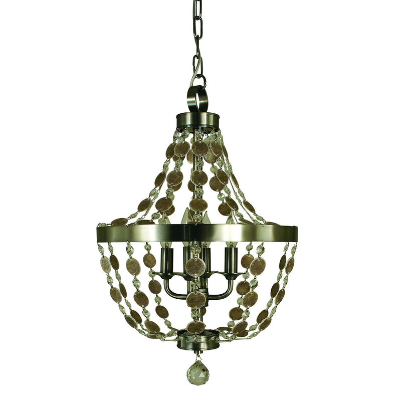 Framburg - 4484 BN - Four Light Chandelier - Naomi - Brushed Nickel