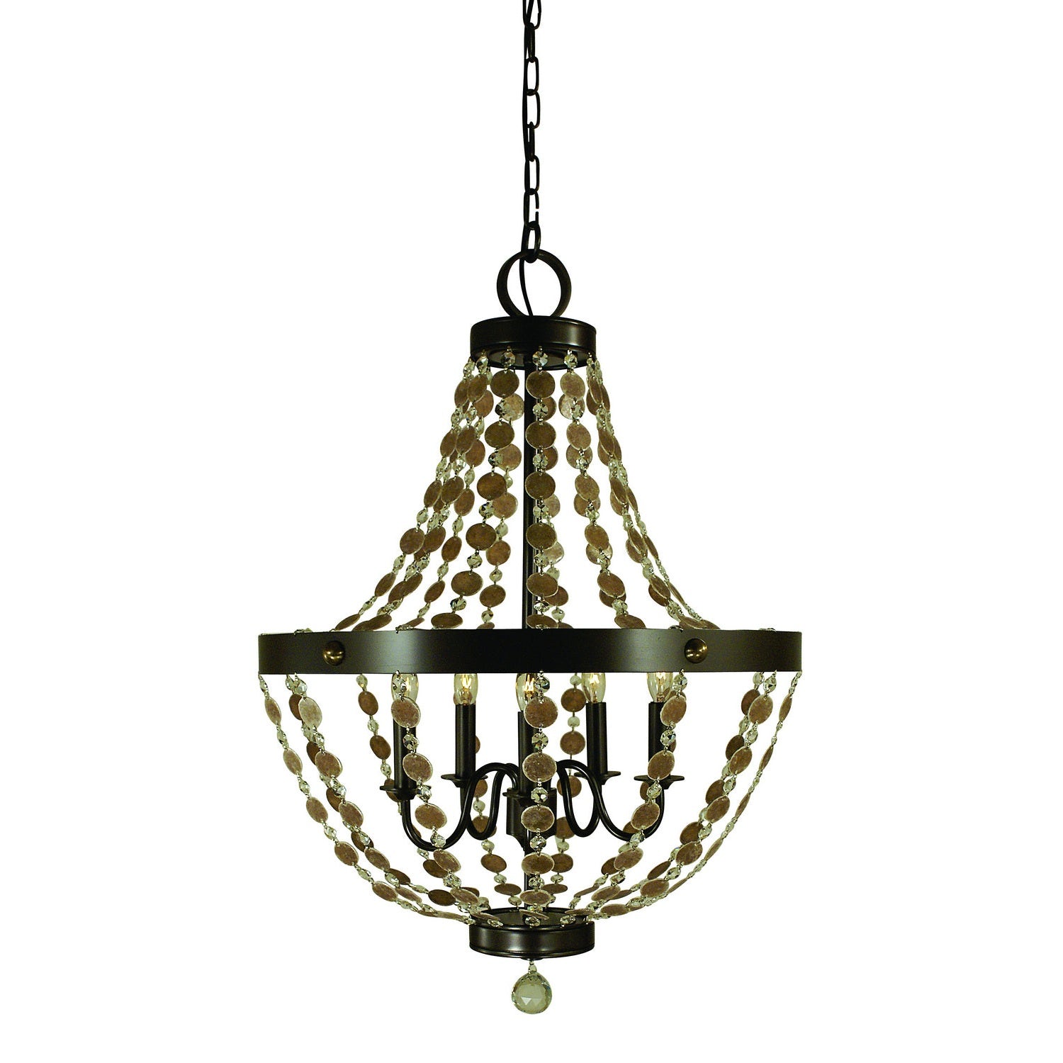 Framburg - 4485 MB - Five Light Chandelier - Naomi - Mahogany Bronze