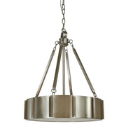 Framburg - 4590 BN/PN - Four Light Pendant - Pantheon - Matte Black w/Polished Nickel