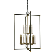 Framburg - 4610 MB/AB - 12 Light Foyer Chandelier - Lexington - Mahogany Bronze w/Antique Brass