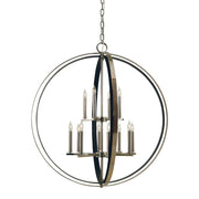 Framburg - 4658 PN/MBLACK - 12 Light Foyer Chandelier - Constellation - Polished Nickel w/Matte Black