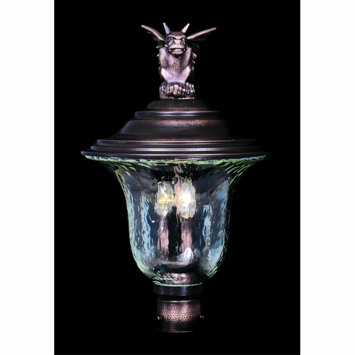 Framburg - 8509 IRON - Three Light Exterior Post Mount - Carcassonne - Iron