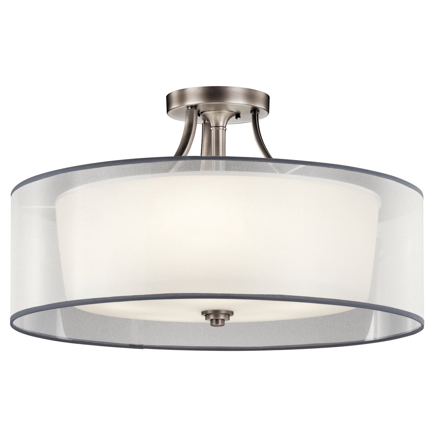 Kichler - 42399AP - Five Light Semi Flush Mount - Lacey - Antique Pewter