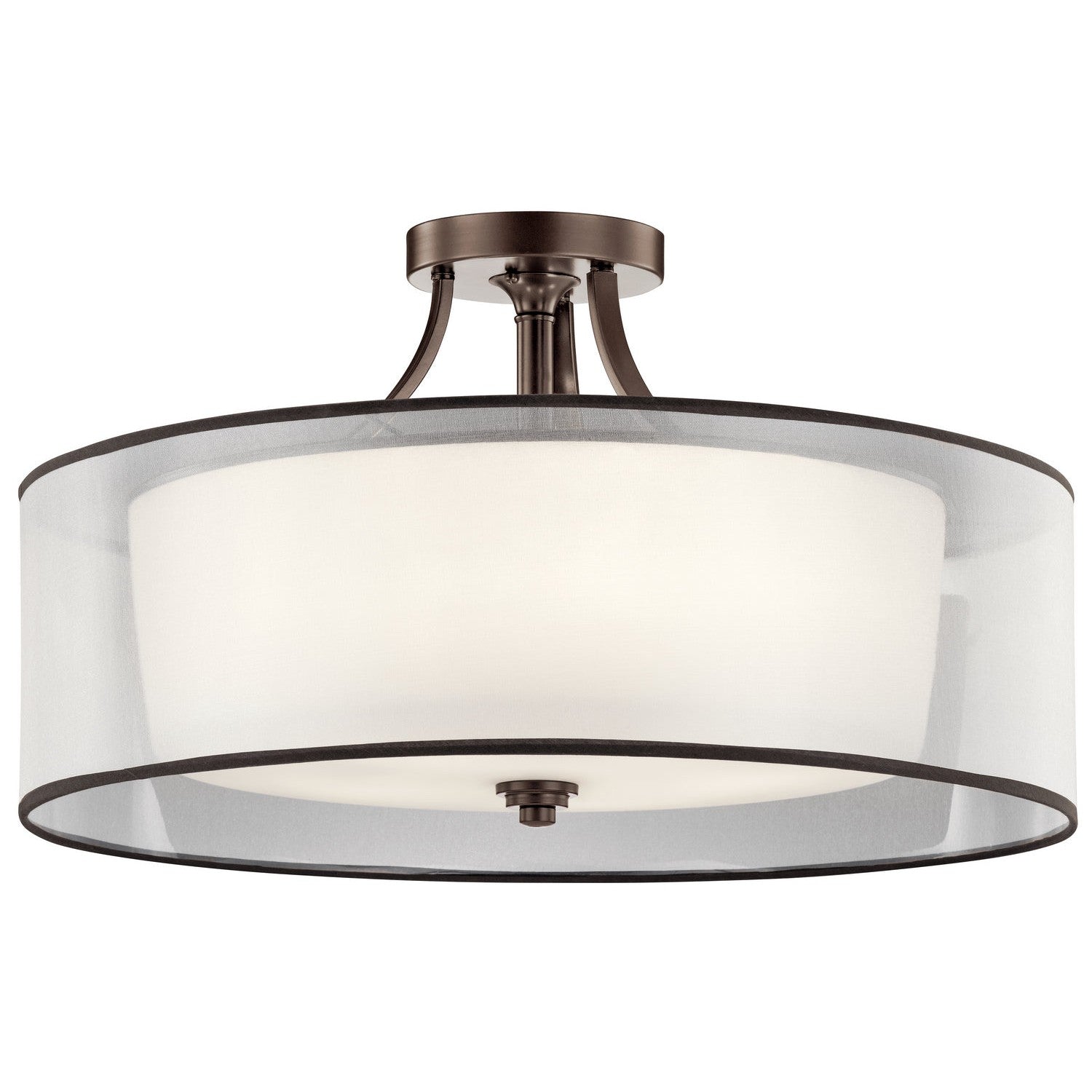 Kichler - 42399MIZ - Five Light Semi Flush Mount - Lacey - Mission Bronze